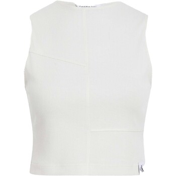 Vêtements Femme Débardeurs / T-shirts sans manche Ck Jeans Seaming Rib Tank Top Blanc