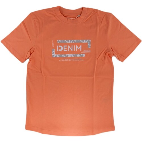 Vêtements Homme puffy sleeve logo sweatshirt Tom Tailor - Tee-shirt - abricot Orange