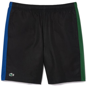 Vêtements Homme Shorts / Bermudas Lacoste SHORT  TENNIS SPORTSUIT COLOR-BLOCK NOIR BLEU ET VERT Noir