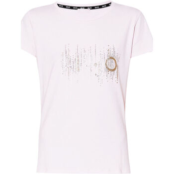 Vêtements Femme T-shirts & Polos Liu Jo T-shirt avec logo et strass Rose