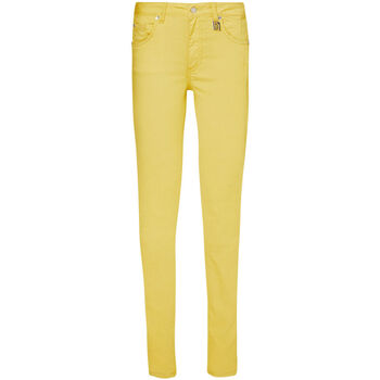 Vêtements Femme Pantalons 5 poches Liu Jo Pantalon slim jaune avec charme LJ Jaune