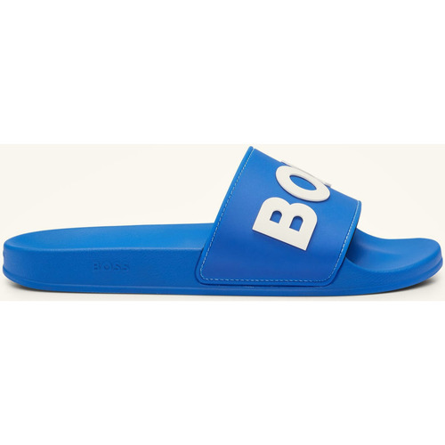 Chaussures Homme Sandales et Nu-pieds BOSS Sandales slides homme  avec logo embossé Bleu