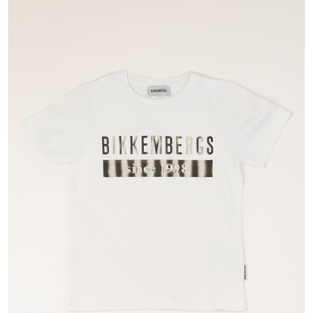 Vêtements Garçon T-shirts manches courtes Bikkembergs T-shirt  pour enfant en coton Blanc