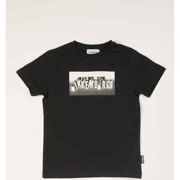Bikkembergs T-shirt enfant  en coton avec logo Noir