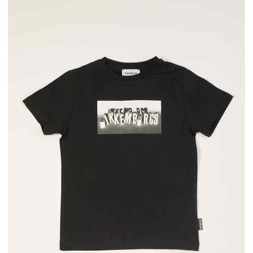 Vêtements Garçon T-shirts manches courtes Bikkembergs T-shirt enfant  en coton avec logo Noir