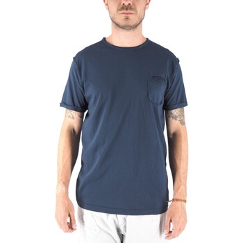 Vêtements Homme T-shirts & Polos Devid Label Shiro - T-shirt ras du cou avec poche Bleu