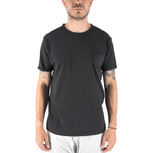 Vêtements Homme T-shirts & Polos Devid Label Shiro - T-shirt col rond avec poche Noir