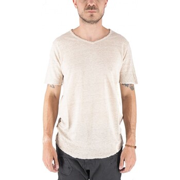Vêtements Homme T-shirts & Polos Devid Label T-Shirt Granada En Pur Lin Beige