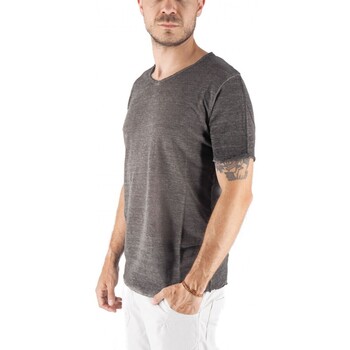 Vêtements Homme T-shirts & Polos Devid Label T-Shirt Granada En Pur Lin Noir