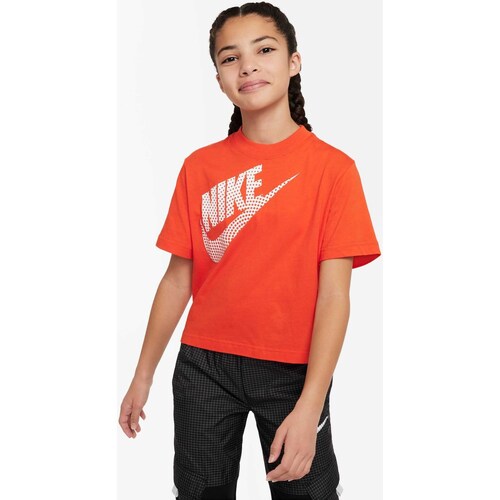 Vêtements Fille T-shirts manches courtes Nike Sportswear Essential Rouge