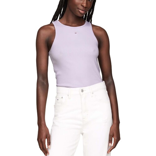 Vêtements Femme Débardeurs / T-shirts sans manche Tommy Jeans Tjw Essential Rib Ta Violet