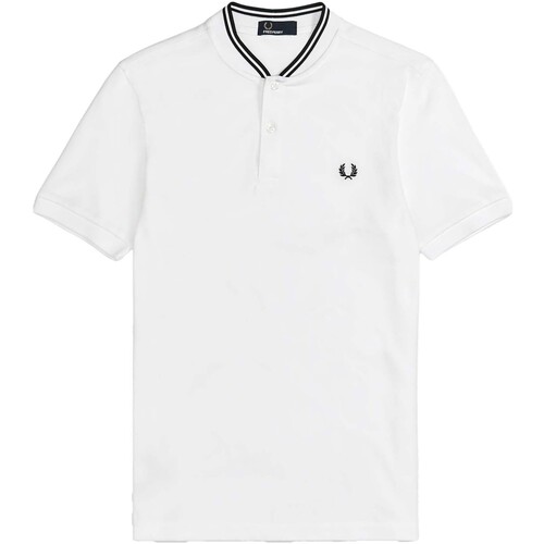 Vêtements Homme Polos manches courtes Fred Perry Fp Bomber Collar Polo Shirt Blanc