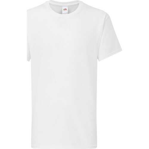 Vêtements Enfant T-shirts manches courtes Fruit Of The Loom Iconic 195 Premium Blanc