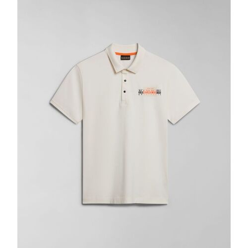 Vêtements Homme T-shirts & Polos Napapijri E-SMALLWOOD NP0A4HPV-N1A1 WHITE WHISPER Blanc