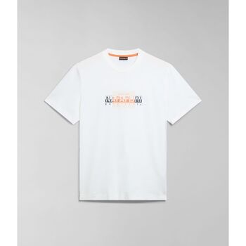 Vêtements Homme T-shirts & Polos Napapijri S-SMALLWOOD NP0A4HQK-N1A1 WHITE WHISPER Blanc