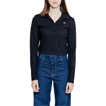Vêtements Femme T-shirts manches longues Calvin Klein Jeans COLLAR MILANO J20J222556 Noir