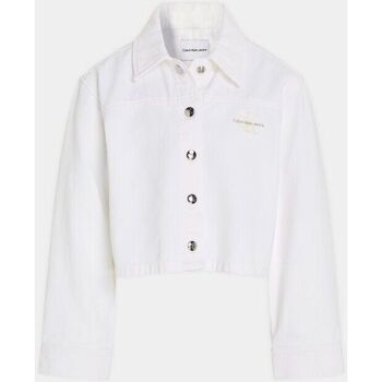 Vêtements Fille Vestes Calvin Klein Jeans IG0IG02390 DENIM JKT-WHITE DENIM Blanc