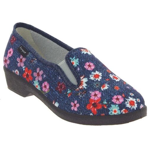 Chaussures Femme Chaussons Fargeot Chaussons SUZANNE Bleu
