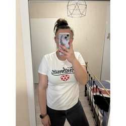 Vêtements Femme T-shirts manches courtes Kiabi Tee shirt « Footloveuse » Blanc