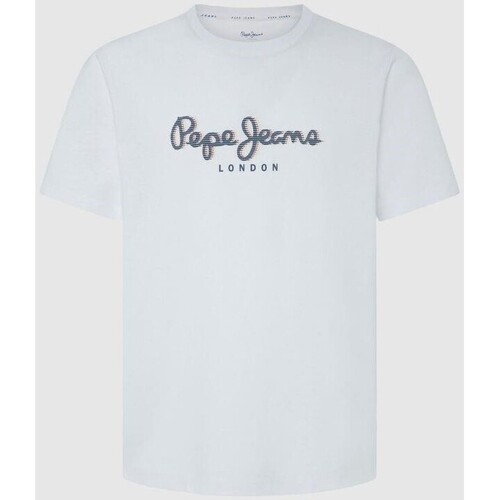 Vêtements Homme T-shirts manches courtes Pepe jeans PM509428 ABEL Blanc