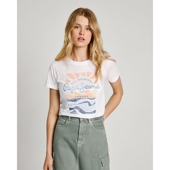 Vêtements Femme T-shirts & Polos Pepe jeans PL505885 ESHA Blanc