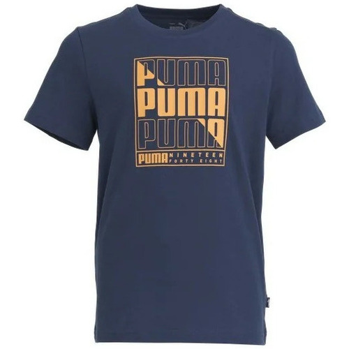 Vêtements Garçon T-shirts manches courtes Puma TEE SHIRT  - CLUB NAVY - 164 Multicolore