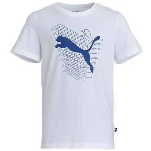 Vêtements Garçon T-shirts manches courtes Puma TEE SHIRT  -  WHITE - 152 Multicolore