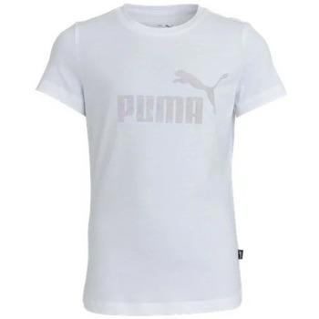 Vêtements Fille T-shirts manches courtes Puma TEE SHIRT  -  WHITE - 176 Multicolore