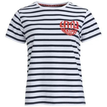 Vêtements Femme T-shirts manches courtes Little Marcel TEE SHIRT  - RAYE BLANC BLEU - XS Bleu