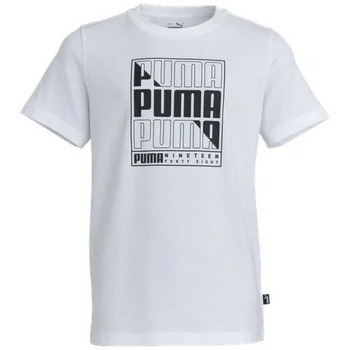 Vêtements Garçon T-shirts manches courtes Puma TEE SHIRT  -  WHITE - 140 Multicolore