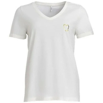 Vêtements Femme T-shirts manches courtes Only TEE SHIRT  - CLOUD DANCER - 2XL Multicolore