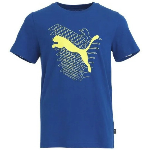Vêtements Garçon T-shirts manches courtes Puma TEE SHIRT  - COBALT GLAZE - 140 Multicolore