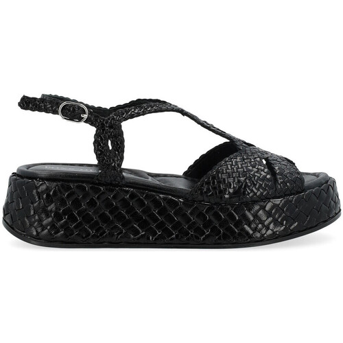 Chaussures Femme Sandales et Nu-pieds Pon´s Quintana Sandale  Maui en cuir tressé noir Autres