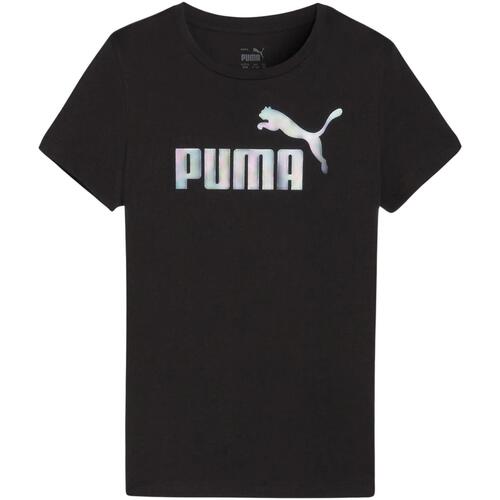 Vêtements Fille T-shirts manches courtes Puma G graf color shift tee Noir