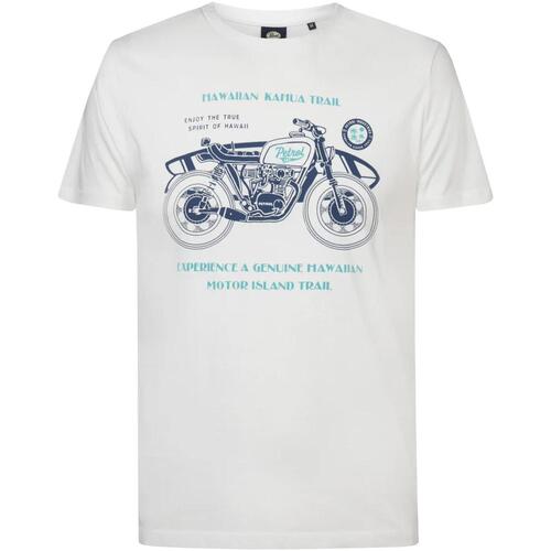 VêMS057 Homme T-shirts manches courtes Petrol Industries Men t-shirt ss classic print Blanc