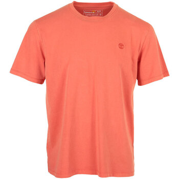 Vêtements Homme T-shirts manches courtes Timberland Garment Dye Short Sleeve Orange