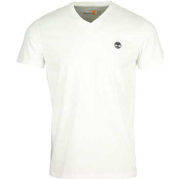 Vêtements Homme T-shirts manches courtes Timberland V Neck Short Sleeve Tee Blanc