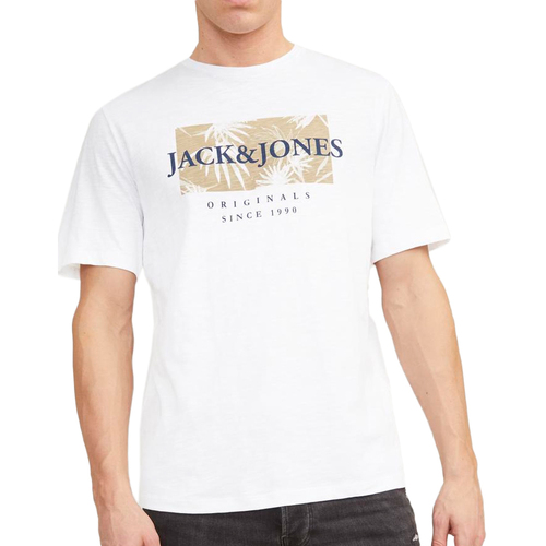 Vêtements Homme T-shirts & Polos Jack & Jones 12255042 Blanc