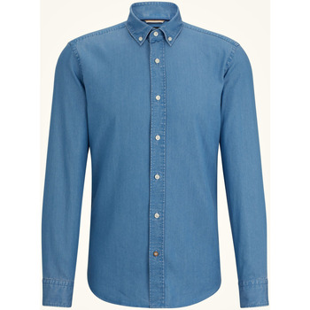 Vêtements Homme Chemises manches longues BOSS Chemise homme  à col boutonné Bleu