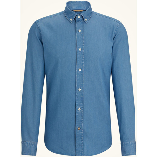 Vêtements Homme Chemises manches longues BOSS Chemise homme  à col boutonné Bleu