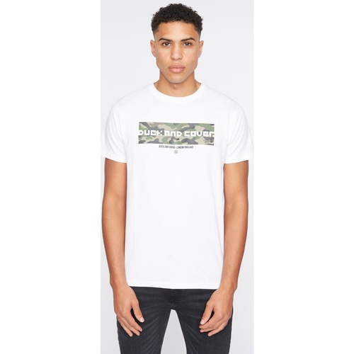 Vêtements Homme T-shirts manches longues Duck And Cover Camoville Blanc
