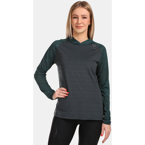 Vêtements T-shirts manches longues Kilpi Sweat à capuche de course à pied pour femme  AILEEN-W Vert
