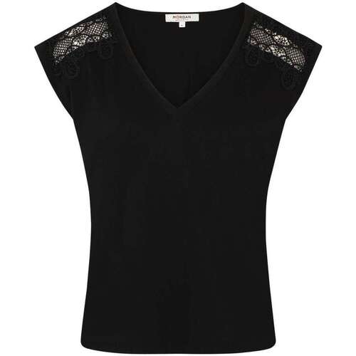 Vêtements Femme T-shirts manches courtes Morgan 161958VTPE24 Noir