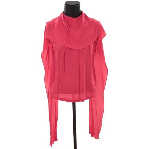 Vêtements Femme Débardeurs / T-shirts sans manche Dior Blouse en soie Rouge