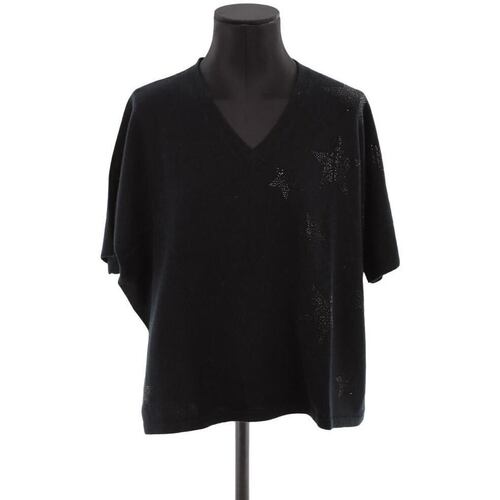 Vêtements Femme Sweats Max & Moi Pull-over manches courtes en cachemire Noir