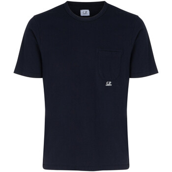 C.p. Company T-shirt Cotton  en coton bleu avec poche Autres