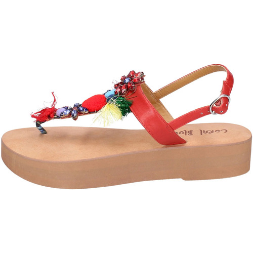 Chaussures Femme Sandales et Nu-pieds Coral Blue EX318 Rouge