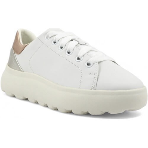 Chaussures Femme Multisport Geox Spherica Sneaker Donna White Rose Gold D45TCC0858VC1ZH8 Blanc