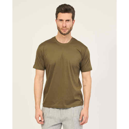 Vêtements Homme T-shirts & Polos Sette/Mezzo T-shirt col rond homme Settemezzo Vert