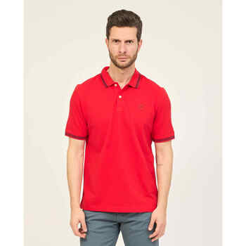 Vêtements Homme T-shirts & Polos Bugatti Polo homme  en coton avec 2 boutons Rouge
